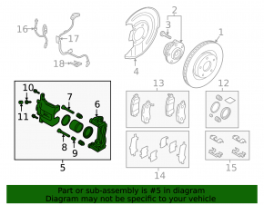 Front left caliper assembly Mitsubishi Eclipse Cross 18-24