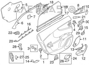 Central lock button for rear left door Audi A6 C7 12-18