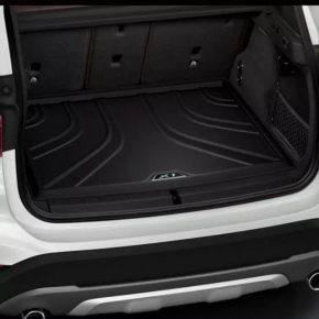 Trunk mat BMW X1 F48 16-22 rubber black emblem with gray edging X-line