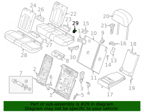 Isofix rear seat pad for BMW X5 G05 19-22 black