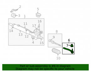 Steering tip right Acura MDX 07-13 CTR
