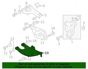 Rear left transverse control arm Infiniti QX56 QX80 10-20