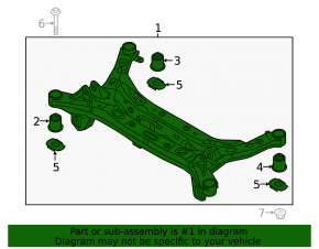 Rear subframe for Kia Optima 16-20