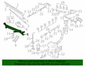 Windscreen wiper linkage with motor for VW Beetle 12-19