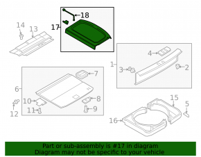 Trunk shelf VW Tiguan 09-17 black