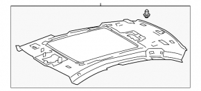 Lexus ES250 ES300h ES350 19-26 white headliner for panoramic windows