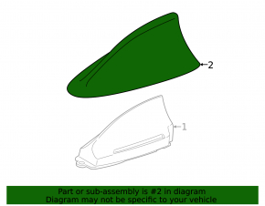 Antenna housing fin BMW 5 F10 09-16