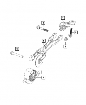 Engine mount rear Jeep Cherokee KL 19 2.0T