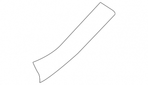 Door sill trim rear left Nissan Sentra 13-17 black