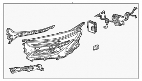 Chevrolet Equinox 22-24 LED front left headlight assembly with brackets