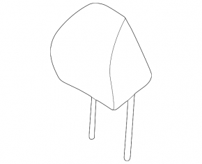 Front left headrest Hyundai Tucson 22-26 Black leather