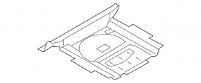 Audi Q5 8R 09-17 black trunk floor trim, type 1