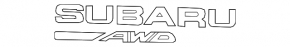 Subaru Forester 14-18 SJ symmetrical AWD tailgate emblem