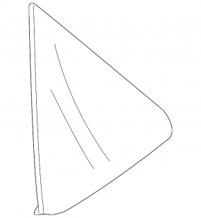 Rear left solid glass window Mazda3 MPS 09-13