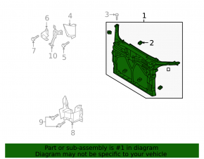 TV panel radiator Mazda3 03-08
