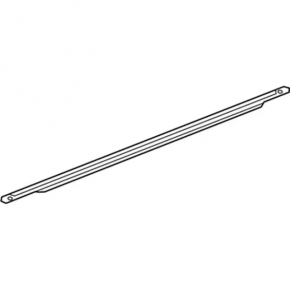 Door-glass molding, center rear left, Lincoln MKX 16-18, chrome