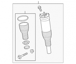 Front right air shock absorber for Land Rover Range Rover 2013-2015 (pre-restored)