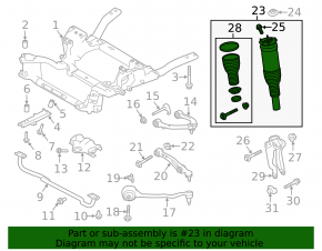 Front right air shock absorber for Land Rover Range Rover 2013-2015 (pre-restored)