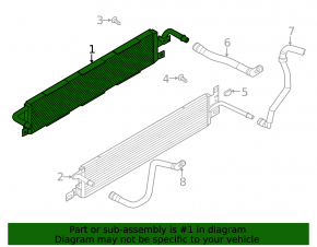 Front inverter radiator Ford Escape MK4 20- hybrid, plug-In