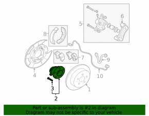 Rear left hub Mitsubishi Galant 03-13