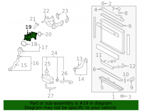 Thermostat housing assembly Lexus LS460 07-17