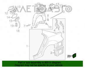 Ventilation shield right Mercedes W164 ML