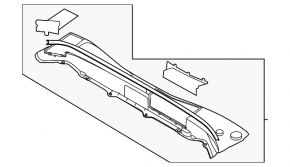Plastic windshield wiper grille for Volvo XC90 25-26 type 2