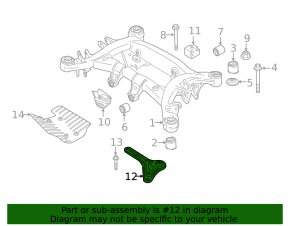 Rear subframe burr left BMW X3 G01 18-