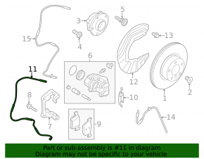Brake pad wear sensor front BMW X3 F25 11-17