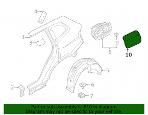 Fuel filler flap BMW X3 G01 18-