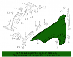 Front right wing BMW iX 21-25