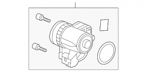 Rear left brake caliper motor for Honda Civic XI FE/FL 22-26