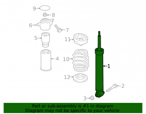 Rear left shock absorber Audi Q7 16-25