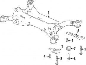 Rear subframe Honda Accord 23-