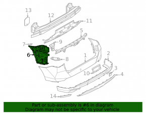 Right rear bumper mount for BMW X3 G45 24-25