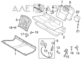 Rear row of seats 2 row Mini Cooper Clubman R55 07-14