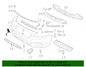 Subaru Outback 18-19 front bumper tow hook cap