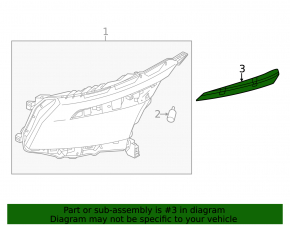 Front left headlight molding for Nissan Pathfinder 22-23 silver K23