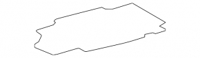 The trunk floor of a Toyota Camry v50 12-12 hybrid USA is gray, with creases and tears.