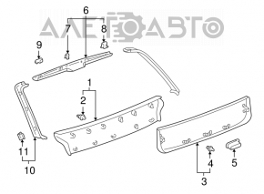 Lexus RX300 98-03 trunk door trim beige