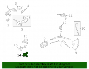 Door hinge lower front right Acura TLX 15-18