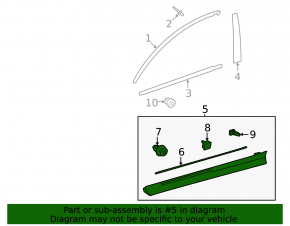 Lower front right door trim for Lexus NX 22-25