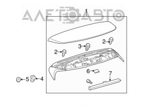 Lexus RX350 RX450h 10-11 trunk spoiler without brake light