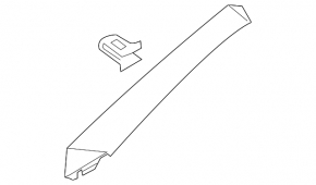 Nissan 350z right front pillar trim, black