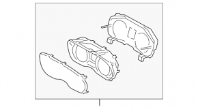 Instrument cluster Subaru XV Crosstrek 13-14 88k