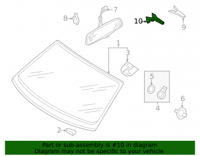 Audi Q5 8R 13-17 interior mirror cover, beige