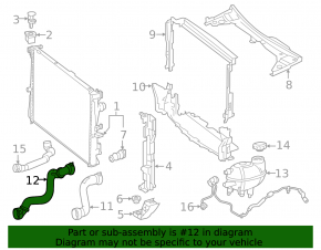 Cooling pipe lower Mercedes C-class W205 300 15-18