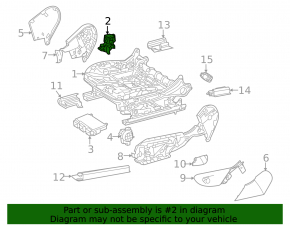 Driver's seat position sensor Mercedes C-class W205 15-21