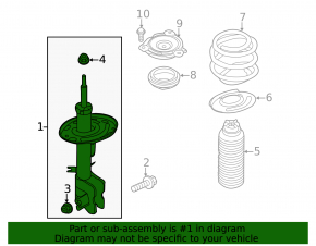 Front left shock absorber Nissan Murano z51 09-13