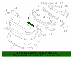 Front Bumper Fastener Right Wing Lincoln Nautilus 19-23
